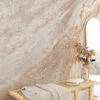 Nude Marble Stone Wall Mural - Self-Adhesive Peel & Stick Wallpaper for Natural Home Decor