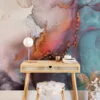 Add a Pop of Color with Colorful Ink Splashes Wall Mural, perfect for Offices, Bedrooms and Living Rooms