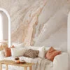 Nude Marble Stone Wall Mural - Self-Adhesive Peel & Stick Wallpaper for Natural Home Decor