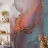 Add a Pop of Color with Colorful Ink Splashes Wall Mural, perfect for Offices, Bedrooms and Living Rooms