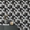 Customizable Geometric Wooden Panel Pattern Wall Mural with Self-Adhesive Peel and Stick Options, Removable Properties for Modern Wallpaper in Living Rooms