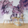 Colorful Ink in Water Wallpaper - Vibrant Liquid Wall Covering for Eye-catching Interior