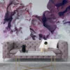 Colorful Ink in Water Wallpaper - Vibrant Liquid Wall Covering for Eye-catching Interior