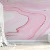 Pink Fluid Art Wall Mural - Peel and Stick, Easy to Apply and Perfect for Bedroom Walls