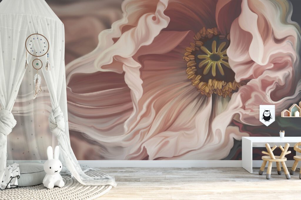 Canlı Büyük Çiçek Desenli Duvar Kağıdı, Göz Alıcı Bir Dekor İçin Duvar Posteri Çiçekli Duvar Kağıtları 2