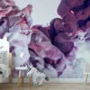 Colorful Ink in Water Wallpaper - Vibrant Liquid Wall Covering for Eye-catching Interior