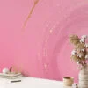 Merkezde Daire Tasarımıyla Büyük Pembe Duvar Kağıdı, Soyut Kozmik Pembe Girdap Duvar Posteri - Görsel 7
