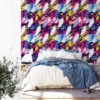 Soyut 90'lar Fırça Vuruşları Duvar Kağıdı, Dinamik Graffiti 3D Duvar Kağıdı