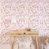 Soyut Yaprak Şekilleri Duvar Kağıdı, Modern Pembe & Kahverengi Doğa Tasarımı Duvar Posteri - Görsel 4