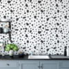 Koyu Gri Blok Desenli Duvar Kağıdı, Minimalist Terrazzo Siyah & Beyaz 3D Duvar Kağıdı