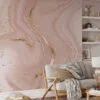 Bej Rose Gold Mermer Duvar Kağıdı, Pembe Mermer 3D Duvar Kağıdı - Görsel 4