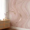 Bej Rose Gold Mermer Duvar Kağıdı, Pembe Mermer 3D Duvar Kağıdı - Görsel 2