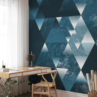 Geometrik Şekilli Okyanus Arka Plan Duvar Kağıdı Deniz & Okyanus Duvar Kağıtları