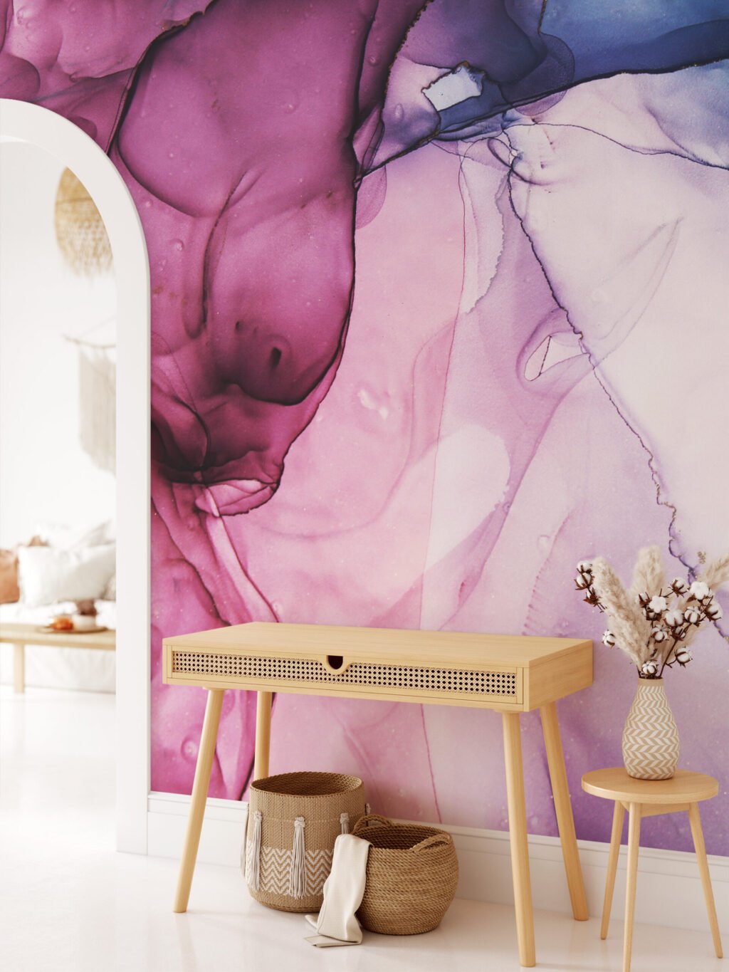 Dinamik Renkli Sıvı Sanat Duvar Kağıdı Bebek Odası Duvar Kağıtları 7