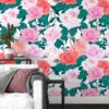 Çiçekli Güller Flat Art Duvar Kağıdı, Romantik Gül Bahçesi 3D Duvar Kağıdı - Görsel 5