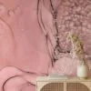 Rose Gold Mürekkep Sanat Duvar Kağıdı, Soft Pembe Kristal Mermer Duvar Kağıdı - Görsel 3