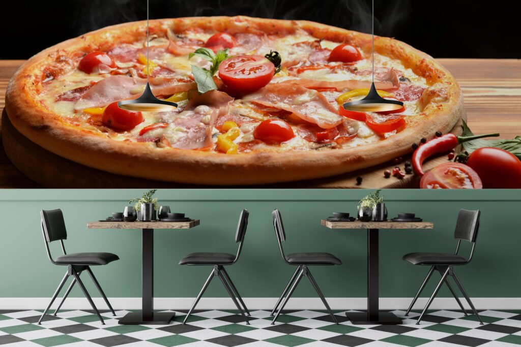 Pizza Restoran Duvar Kağıdı Yemek Duvar Posteri Cafe & Restoran & Pastane Duvar Kağıtları 3