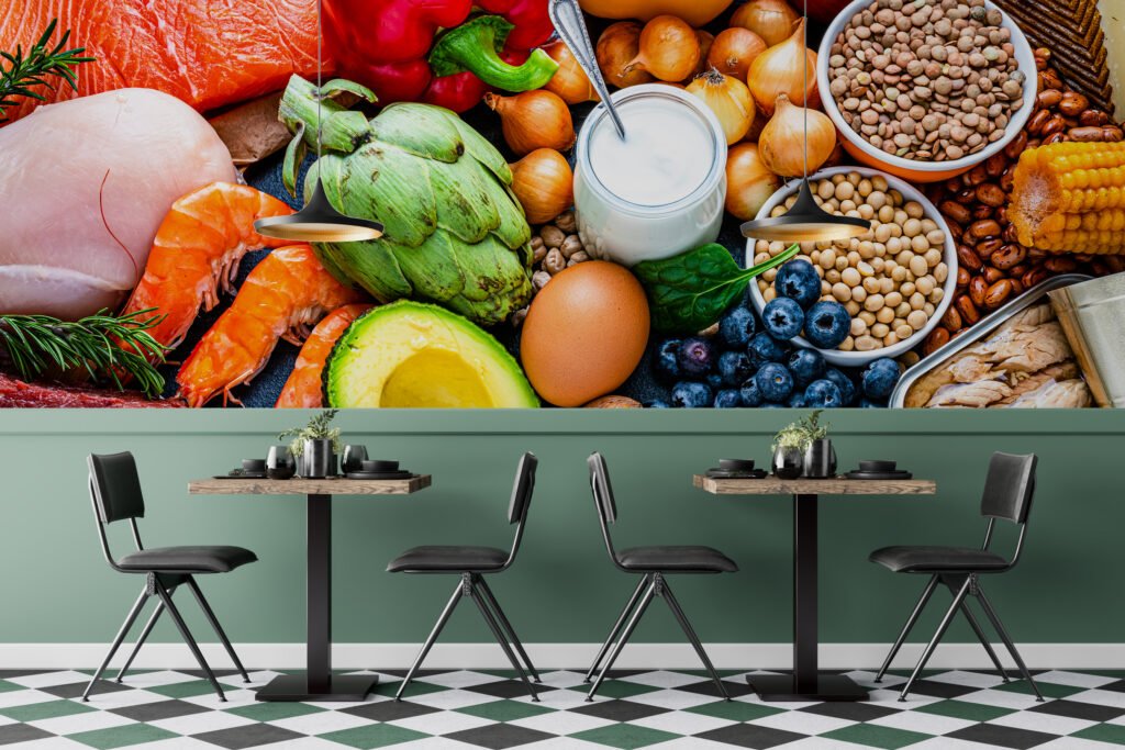 Sektörel Gıda Duvar Kağıdı Market Yiyecek Duvar Posteri Cafe & Restoran & Pastane Duvar Kağıtları 3