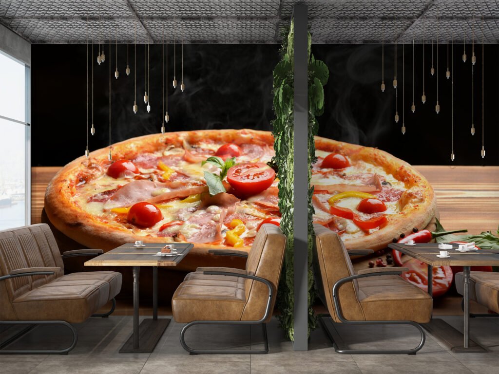 Pizza Restoran Duvar Kağıdı Yemek Duvar Posteri Cafe & Restoran & Pastane Duvar Kağıtları 2