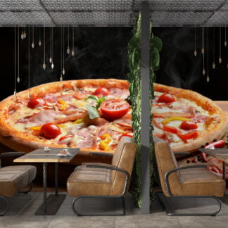 Pizza Restoran Duvar Kağıdı Yemek Duvar Posteri Cafe & Restoran & Pastane Duvar Kağıtları