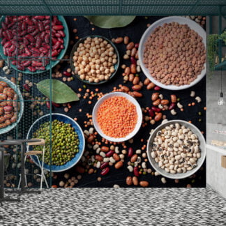 Çeşitli Bakliyat Ürünleri Duvar Kağıdı Mercimek Fasülye Duvar Posteri Cafe & Restoran & Pastane Duvar Kağıtları