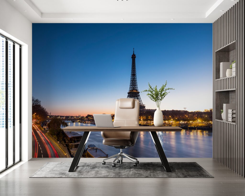 Eyfel Kulesi Paris Manzarası Duvar Kağıdı Manzaralı Duvar Posteri Ofis İçin Duvar Kağıtları 3