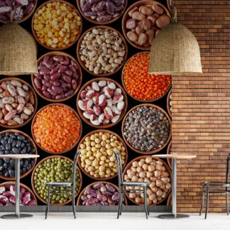 Sektörel Bakliyat Duvar Kağıdı Market Gıda Duvar Posteri Cafe & Restoran & Pastane Duvar Kağıtları