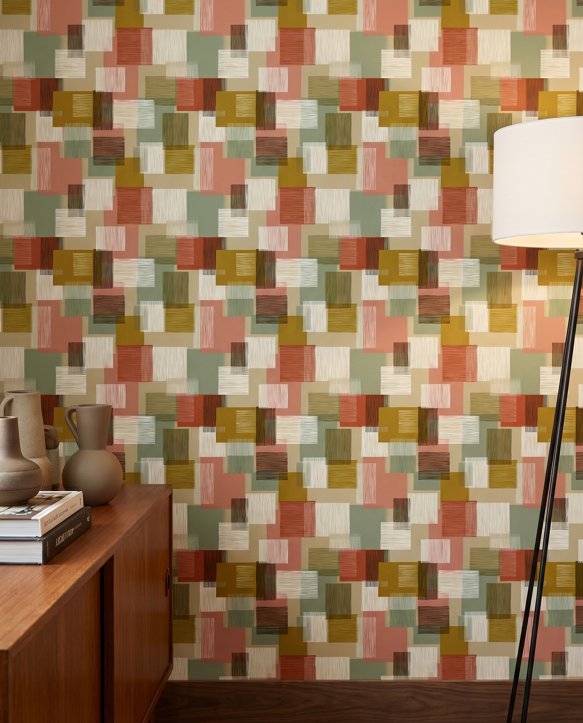 Toprak Tonlarında Dokulu Geometrik Desenli Duvar Kağıdı, Mid-Century Modern Soyut Duvar Posteri Doku & Desen Duvar Kağıtları 3 Toprak Tonlarında Dokulu Geometrik Desenli Duvar Kağıdı, Mid-Century Modern Soyut Duvar Posteri Doku & Desen Duvar Kağıtları 3