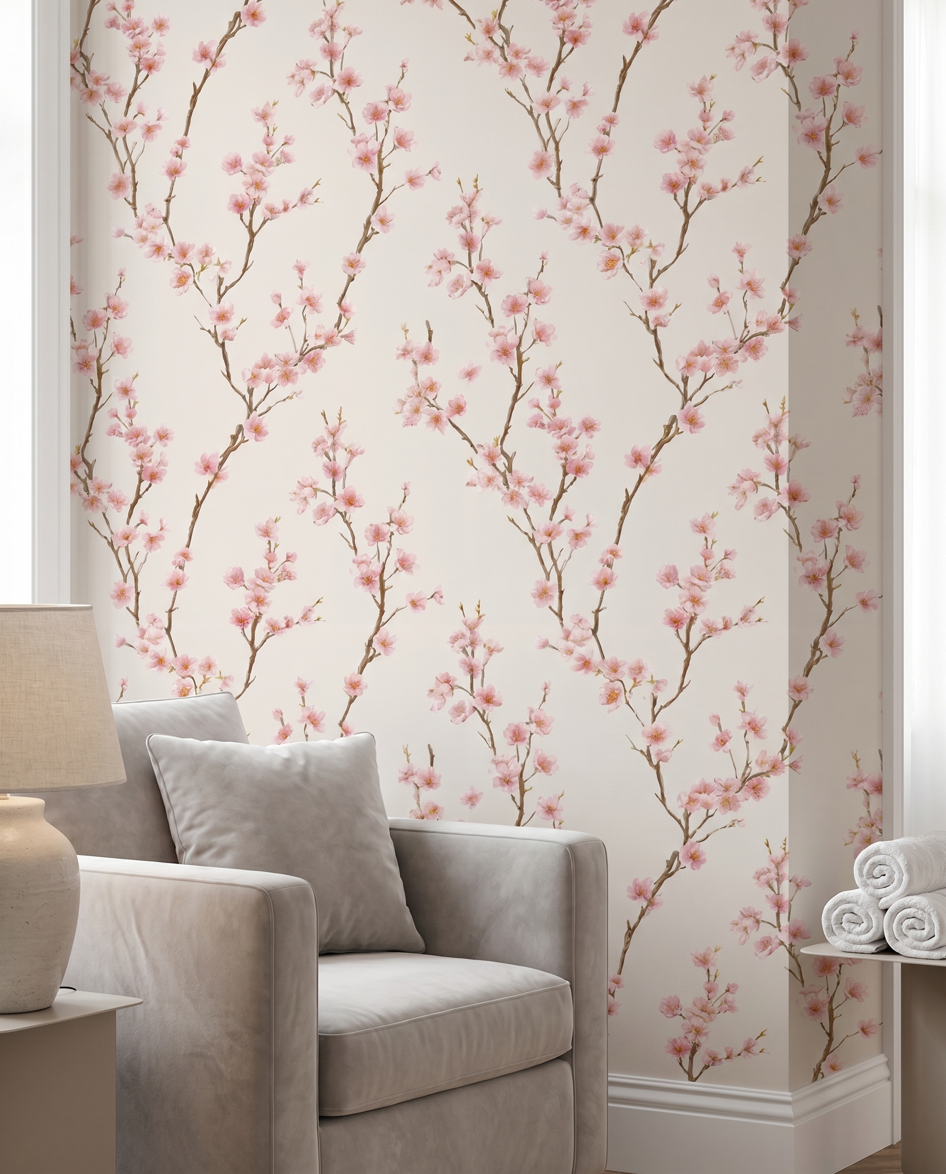 Bahar Dallarındaki Pembe Kiraz Çiçekleri Desenli Duvar Kağıdı, Romantik Japon Stili Duvar Posteri Çiçekli Duvar Kağıtları 4 Bahar Dallarındaki Pembe Kiraz Çiçekleri Desenli Duvar Kağıdı, Romantik Japon Stili Duvar Posteri Çiçekli Duvar Kağıtları 4