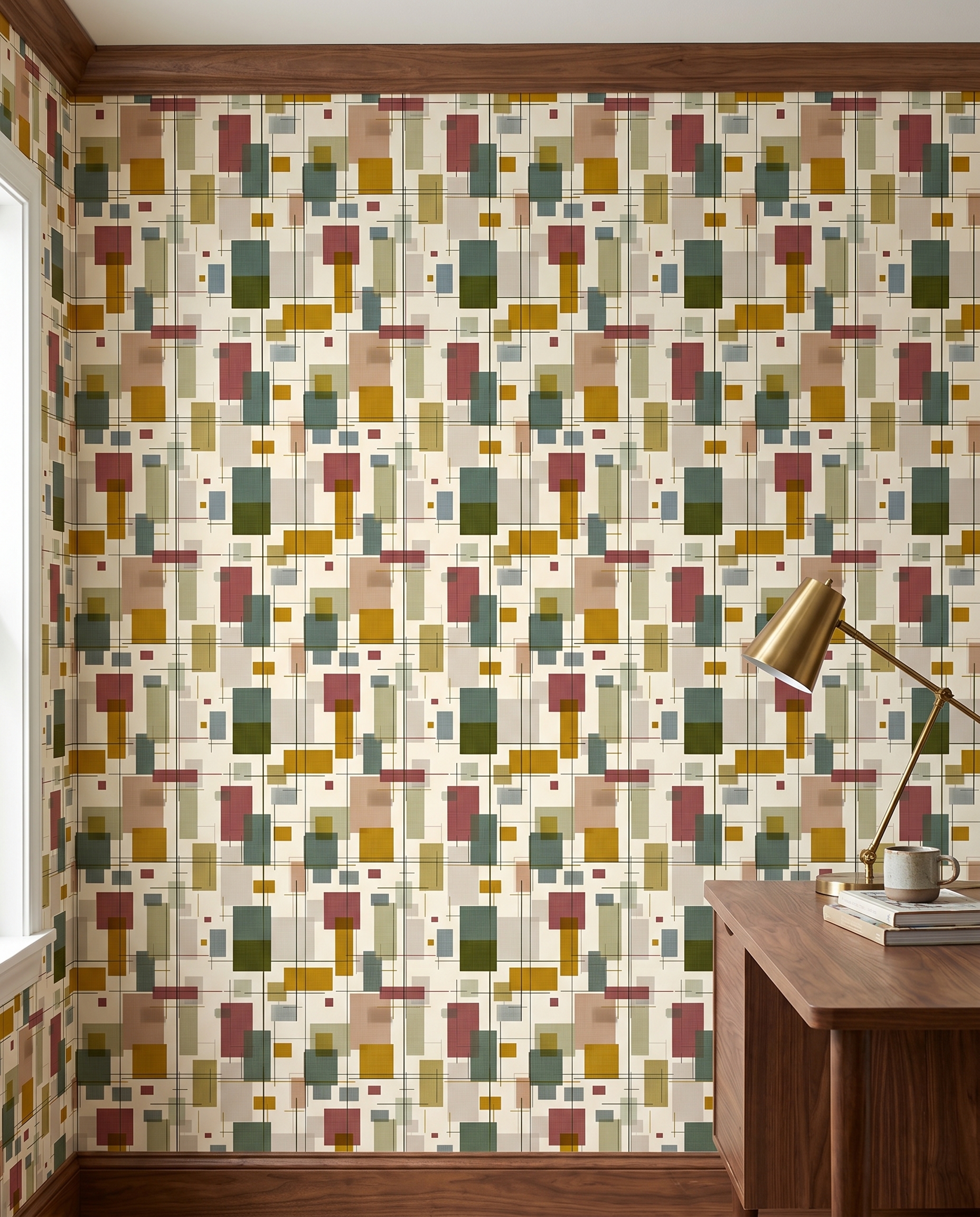 Hardal Sarısı ve Haki Yeşil Dokulu Geometrik Şekilli Duvar Kağıdı, Retro Stili Soyut Duvar Posteri Doku & Desen Duvar Kağıtları 4 Hardal Sarısı ve Haki Yeşil Dokulu Geometrik Şekilli Duvar Kağıdı, Retro Stili Soyut Duvar Posteri Doku & Desen Duvar Kağıtları 4