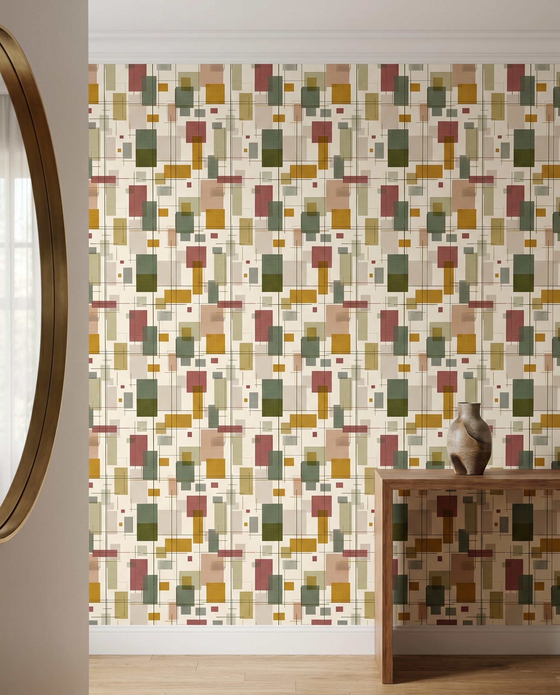 Hardal Sarısı ve Haki Yeşil Dokulu Geometrik Şekilli Duvar Kağıdı, Retro Stili Soyut Duvar Posteri Doku & Desen Duvar Kağıtları 5 Hardal Sarısı ve Haki Yeşil Dokulu Geometrik Şekilli Duvar Kağıdı, Retro Stili Soyut Duvar Posteri Doku & Desen Duvar Kağıtları 5