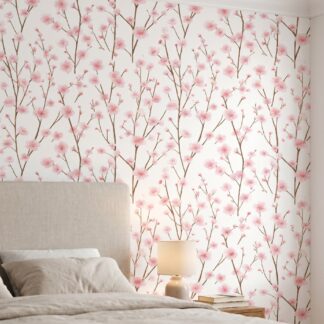 Beyaz Fon Üzerinde Pembe Kiraz Çiçekleri Duvar Kağıdı, Japon Tarzı Minimalist Bahar Dalı Duvar Posteri Çiçekli Duvar Kağıtları Beyaz Fon Üzerinde Pembe Kiraz Çiçekleri Duvar Kağıdı, Japon Tarzı Minimalist Bahar Dalı Duvar Posteri Çiçekli Duvar Kağıtları