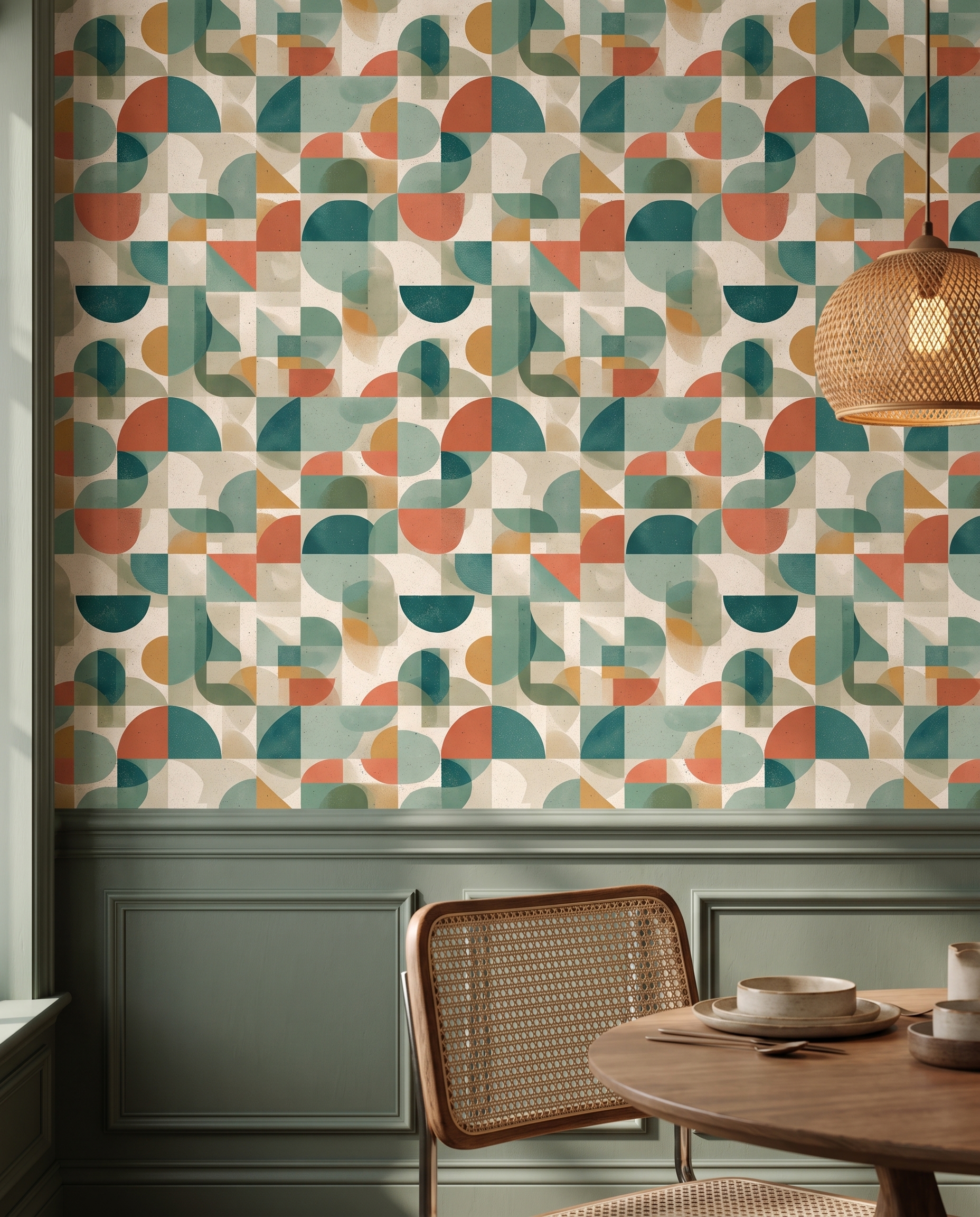Toprak Tonlarında Retro Geometrik Desenli Duvar Kağıdı, Mid-Century Modern Stili Soyut Duvar Posteri Doku & Desen Duvar Kağıtları 4 Toprak Tonlarında Retro Geometrik Desenli Duvar Kağıdı, Mid-Century Modern Stili Soyut Duvar Posteri Doku & Desen Duvar Kağıtları 4
