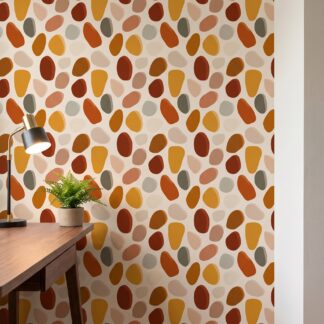 Toprak Tonlarında Organik Şekilli Soyut Duvar Kağıdı, Minimalist Retro Desenli Duvar Posteri Doku & Desen Duvar Kağıtları Toprak Tonlarında Organik Şekilli Soyut Duvar Kağıdı, Minimalist Retro Desenli Duvar Posteri Doku & Desen Duvar Kağıtları