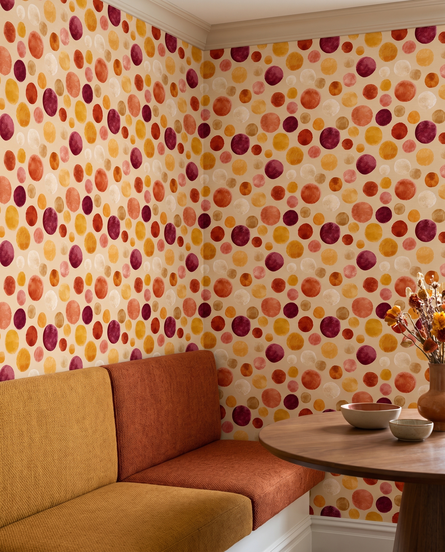 Pastel Boya Dokulu Sıcak Renkli Puantiye Duvar Kağıdı, Modern Çocuk Odası Duvar Posteri Bebek Odası Duvar Kağıtları 3 Pastel Boya Dokulu Sıcak Renkli Puantiye Duvar Kağıdı, Modern Çocuk Odası Duvar Posteri Bebek Odası Duvar Kağıtları 3