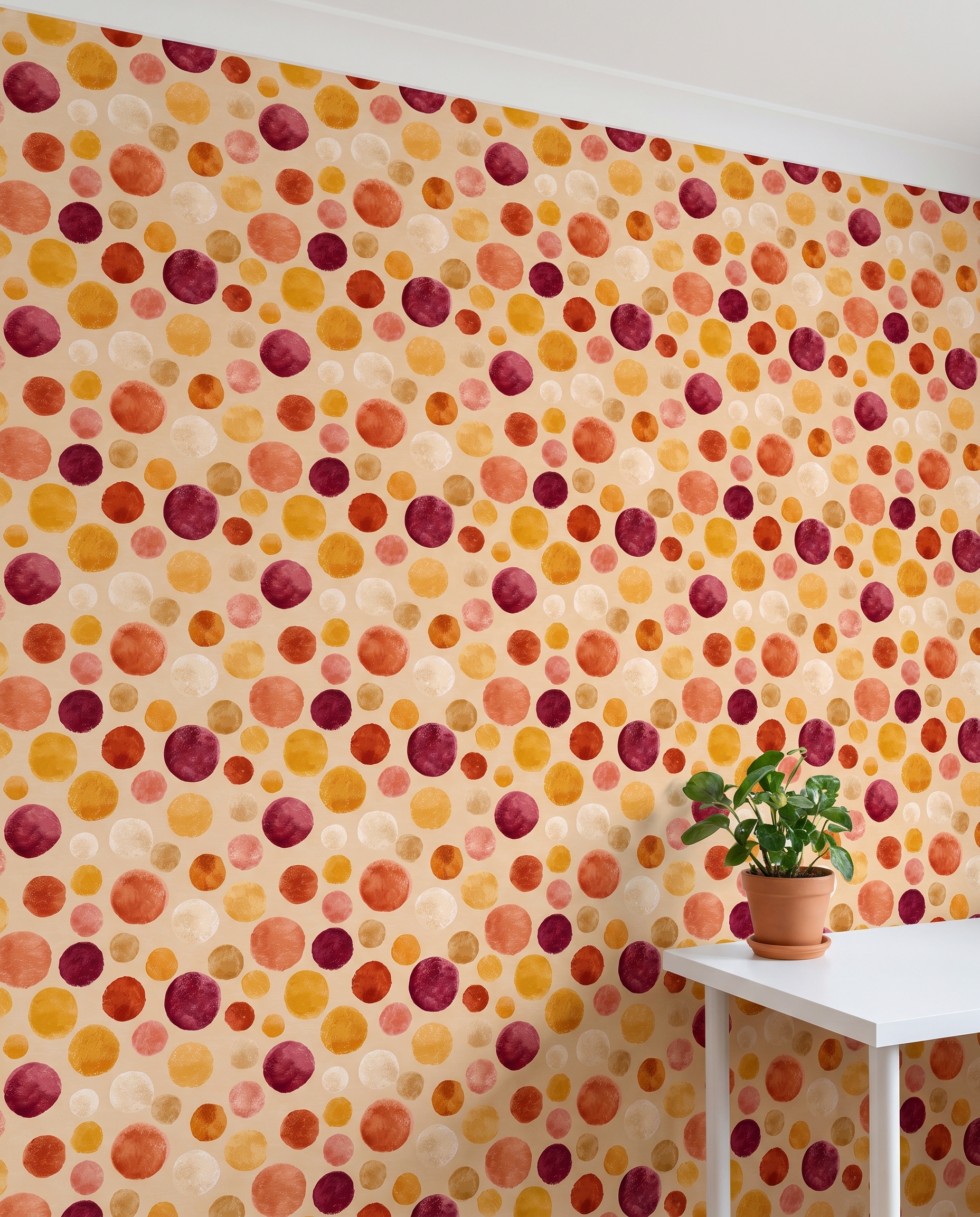 Pastel Boya Dokulu Sıcak Renkli Puantiye Duvar Kağıdı, Modern Çocuk Odası Duvar Posteri Bebek Odası Duvar Kağıtları 4 Pastel Boya Dokulu Sıcak Renkli Puantiye Duvar Kağıdı, Modern Çocuk Odası Duvar Posteri Bebek Odası Duvar Kağıtları 4