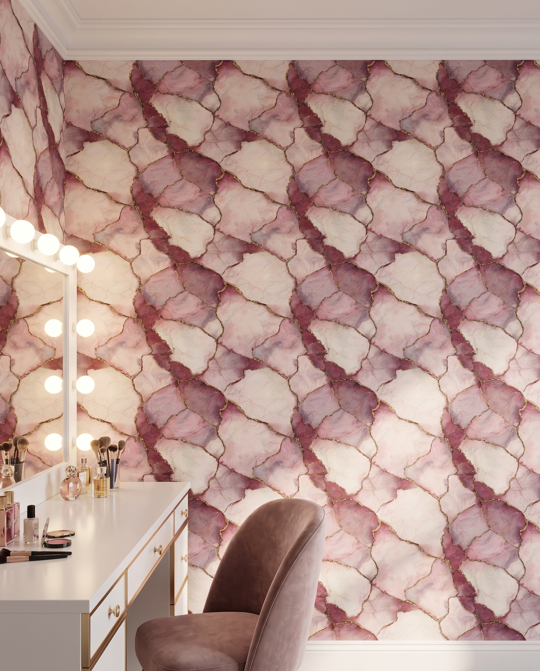 Altın Damarlı Pembe ve Bordo Mermer Desenli Duvar Kağıdı, Kintsugi Stili Soyut Duvar Posteri Cafe & Restoran & Pastane Duvar Kağıtları 3 Altın Damarlı Pembe ve Bordo Mermer Desenli Duvar Kağıdı, Kintsugi Stili Soyut Duvar Posteri Cafe & Restoran & Pastane Duvar Kağıtları 3