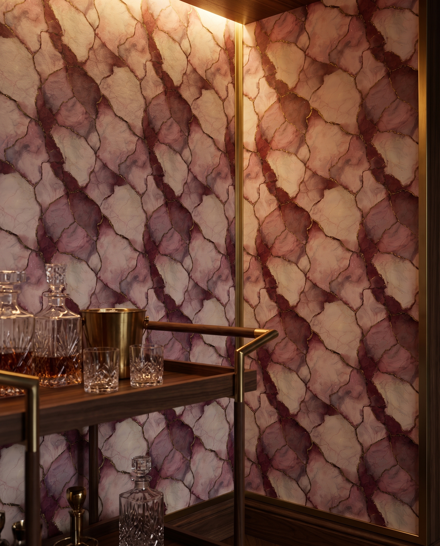 Altın Damarlı Pembe ve Bordo Mermer Desenli Duvar Kağıdı, Kintsugi Stili Soyut Duvar Posteri Cafe & Restoran & Pastane Duvar Kağıtları 5 Altın Damarlı Pembe ve Bordo Mermer Desenli Duvar Kağıdı, Kintsugi Stili Soyut Duvar Posteri Cafe & Restoran & Pastane Duvar Kağıtları 5