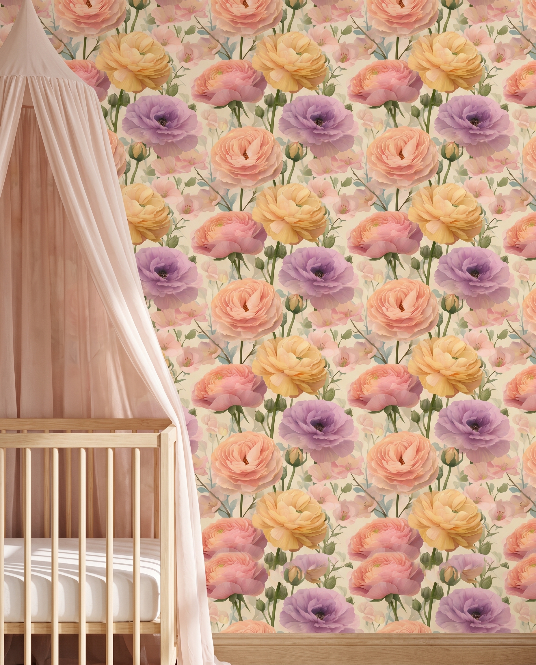 Pastel Renkli Büyük Şakayık Çiçekli Duvar Kağıdı, Romantik Vintage Botanik Duvar Posteri Çiçekli Duvar Kağıtları 5 Pastel Renkli Büyük Şakayık Çiçekli Duvar Kağıdı, Romantik Vintage Botanik Duvar Posteri Çiçekli Duvar Kağıtları 5