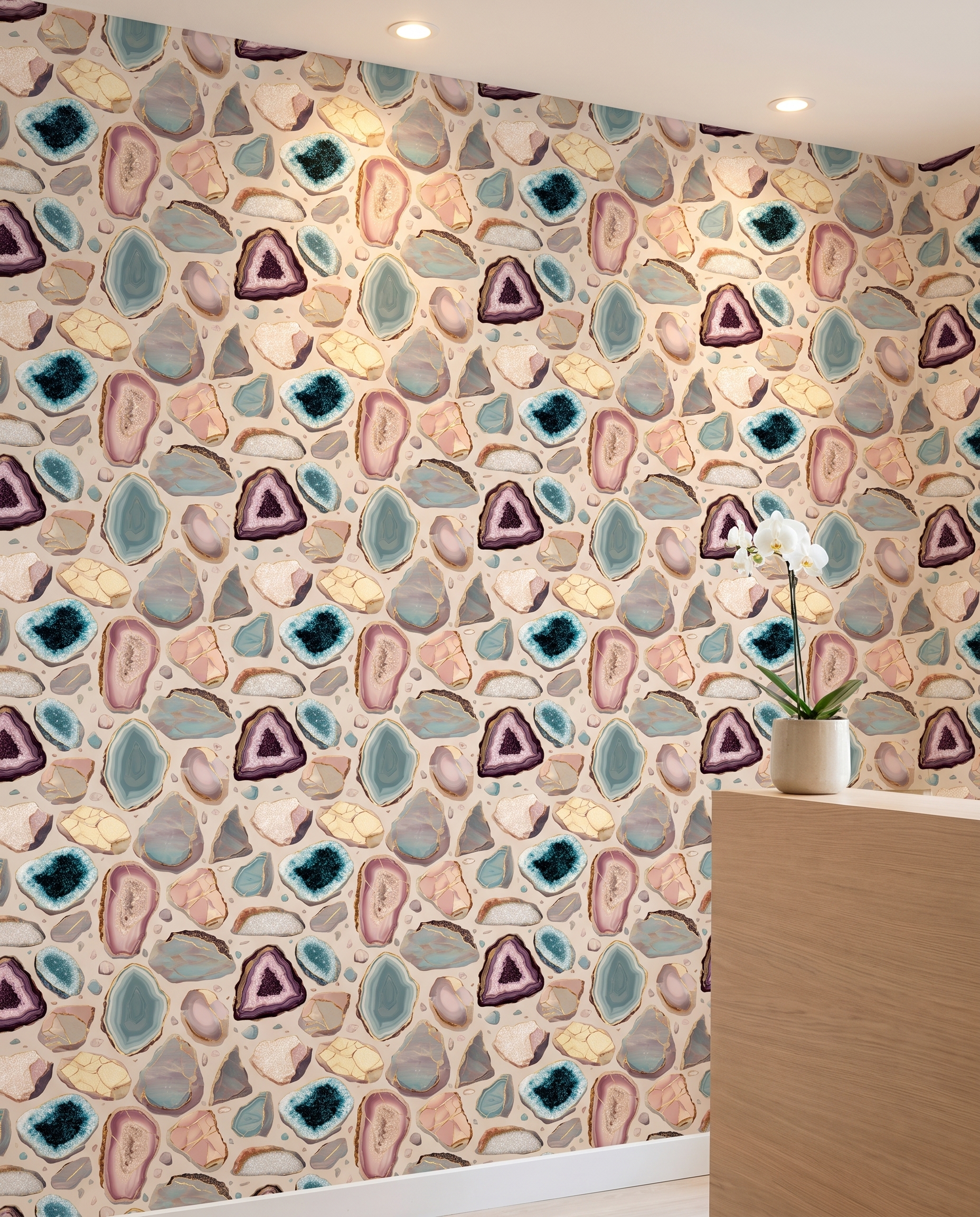 Pastel Renkli Akik ve Kristal Desenli Duvar Kağıdı, Altın Damarlı Soyut Doğal Taş Duvar Posteri Doku & Desen Duvar Kağıtları 4 Pastel Renkli Akik ve Kristal Desenli Duvar Kağıdı, Altın Damarlı Soyut Doğal Taş Duvar Posteri Doku & Desen Duvar Kağıtları 4