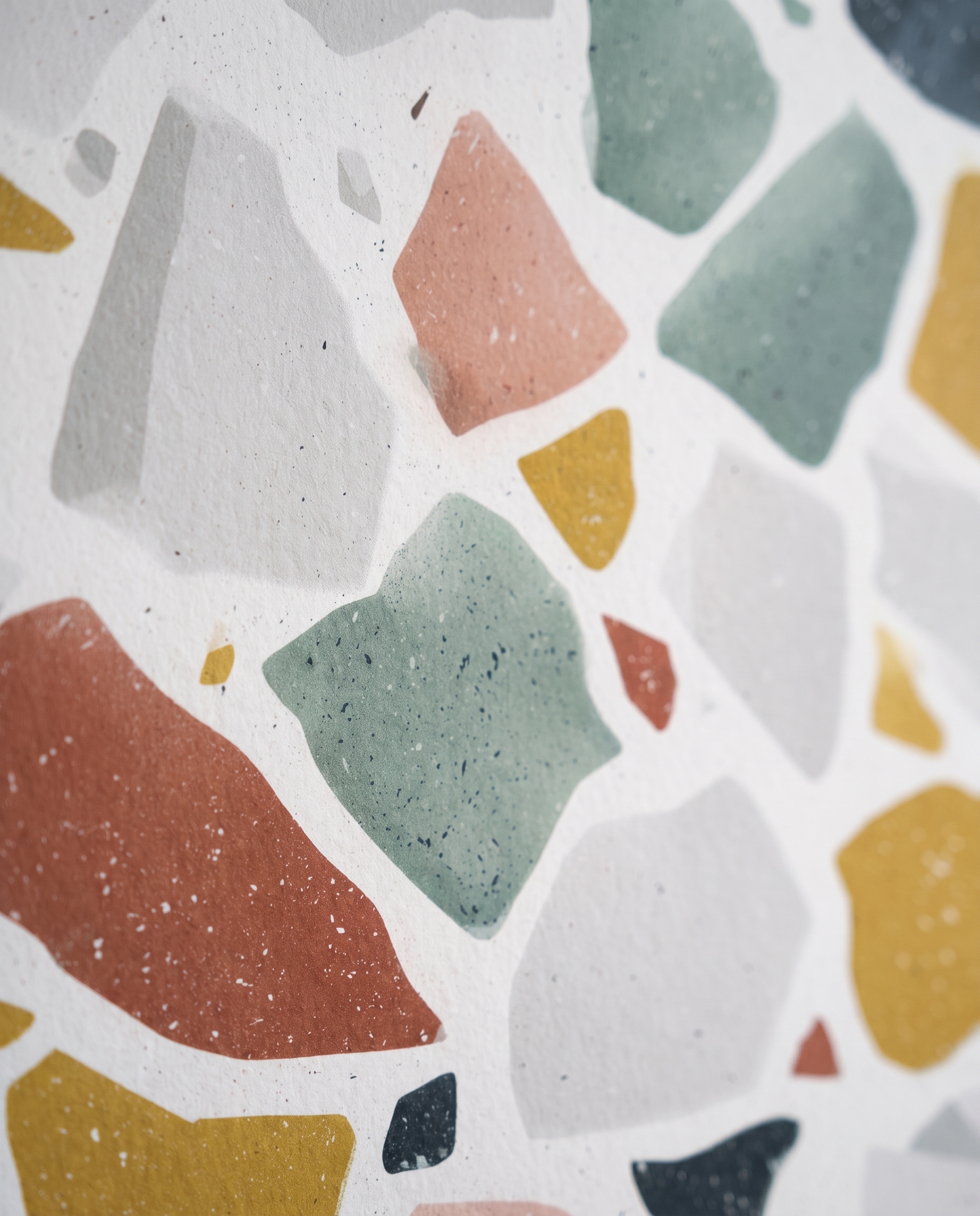 Renkli Terrazzo Desenli Modern Duvar Kağıdı, Hardal Sarısı ve Toprak Tonlarında Soyut Mozaik Duvar Posteri Çocuk Odası Duvar Kağıtları 6 Renkli Terrazzo Desenli Modern Duvar Kağıdı, Hardal Sarısı ve Toprak Tonlarında Soyut Mozaik Duvar Posteri Çocuk Odası Duvar Kağıtları 6