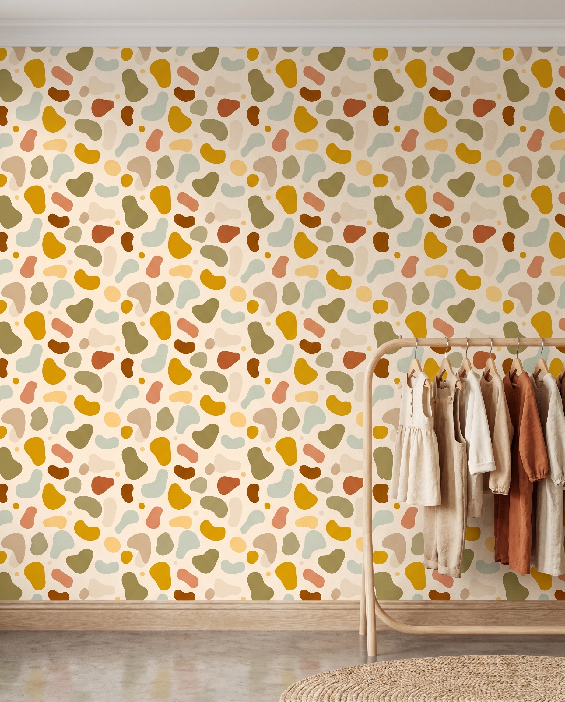 Toprak Tonlarında Soyut Organik Şekilli Duvar Kağıdı, Minimalist Desenli Çocuk Odası Duvar Posteri Bebek Odası Duvar Kağıtları 5 Toprak Tonlarında Soyut Organik Şekilli Duvar Kağıdı, Minimalist Desenli Çocuk Odası Duvar Posteri Bebek Odası Duvar Kağıtları 5