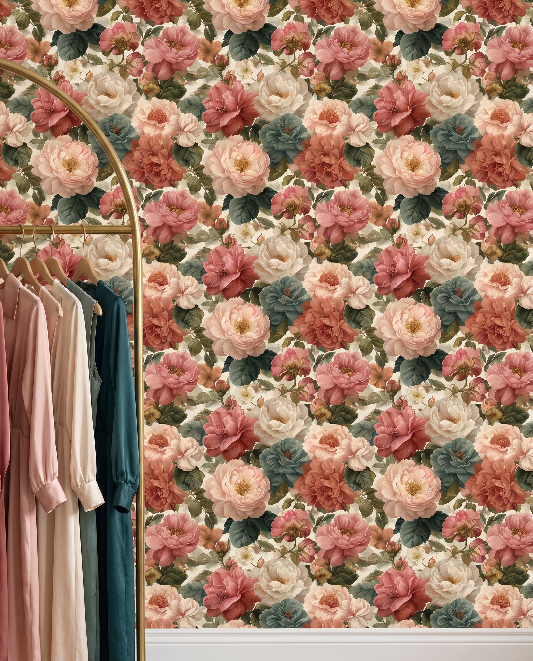 Büyük Toz Pembe ve Somon Şakayık Çiçekli Duvar Kağıdı, Romantik Vintage Duvar Posteri Çiçekli Duvar Kağıtları 2 Büyük Toz Pembe ve Somon Şakayık Çiçekli Duvar Kağıdı, Romantik Vintage Duvar Posteri Çiçekli Duvar Kağıtları 2