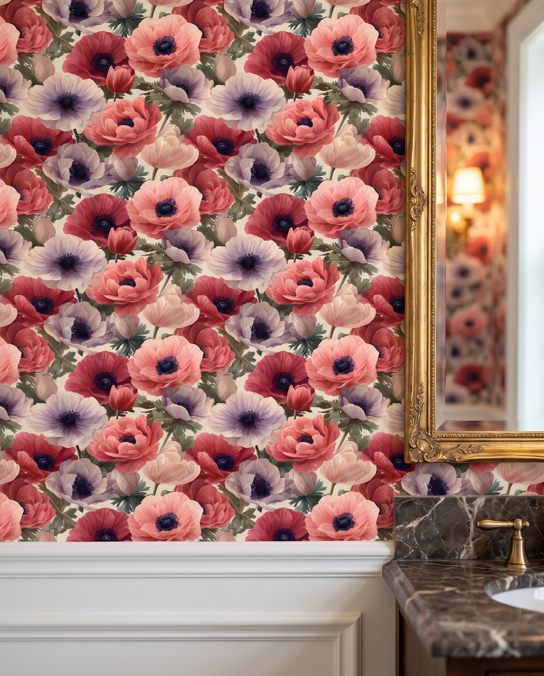 Pembe, kırmızı ve lila gelincik çiçekli vintage duvar kağıdı, romantik ve sanatsal botanik duvar posteri Çiçekli Duvar Kağıtları 2 Pembe, kırmızı ve lila gelincik çiçekli vintage duvar kağıdı, romantik ve sanatsal botanik duvar posteri Çiçekli Duvar Kağıtları 2