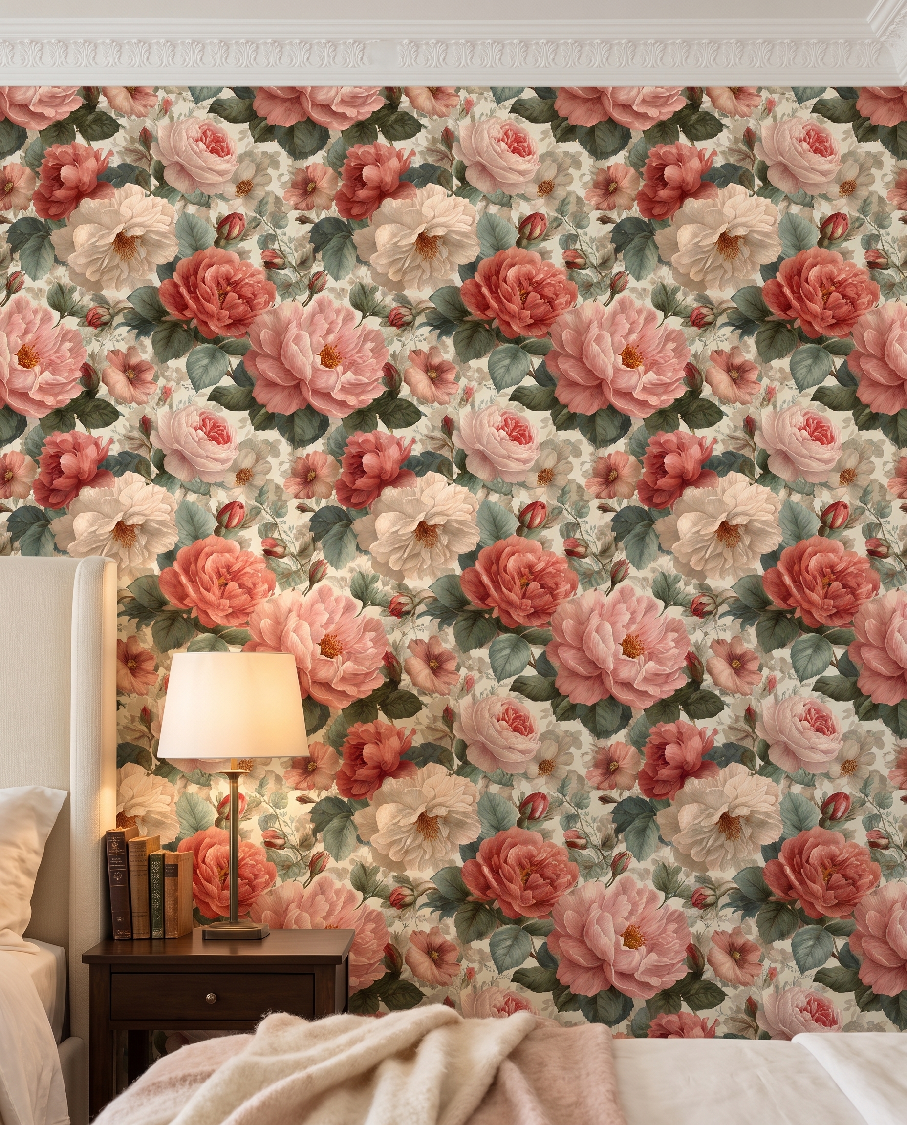 Vintage Pembe Gül ve Şakayık Desenli Duvar Kağıdı, Romantik Yatak Odası için Klasik Çiçekli Duvar Posteri Çiçekli Duvar Kağıtları 3 Vintage Pembe Gül ve Şakayık Desenli Duvar Kağıdı, Romantik Yatak Odası için Klasik Çiçekli Duvar Posteri Çiçekli Duvar Kağıtları 3
